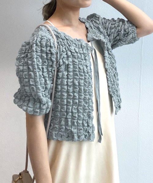 w closet(ダブルクローゼット)の「【2WAY】ポコポコリボンプルオーバー(シャツ/ブラウス・レディース・ブラック/ブラウン/アイボリー/サックスブルー系1・FREE)」の18枚目の写真