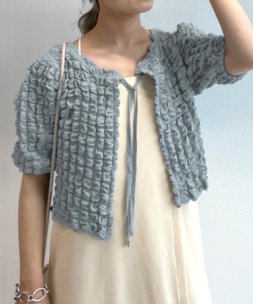 w closet(ダブルクローゼット)の「【2WAY】ポコポコリボンプルオーバー(シャツ/ブラウス・レディース・ブラック/ブラウン/アイボリー/サックスブルー系1・FREE)」の19枚目の写真