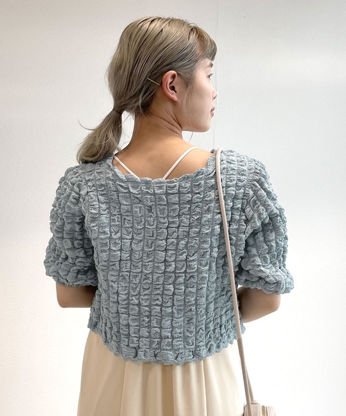 w closet(ダブルクローゼット)の「【2WAY】ポコポコリボンプルオーバー(シャツ/ブラウス・レディース・ブラック/ブラウン/アイボリー/サックスブルー系1・FREE)」の20枚目の写真