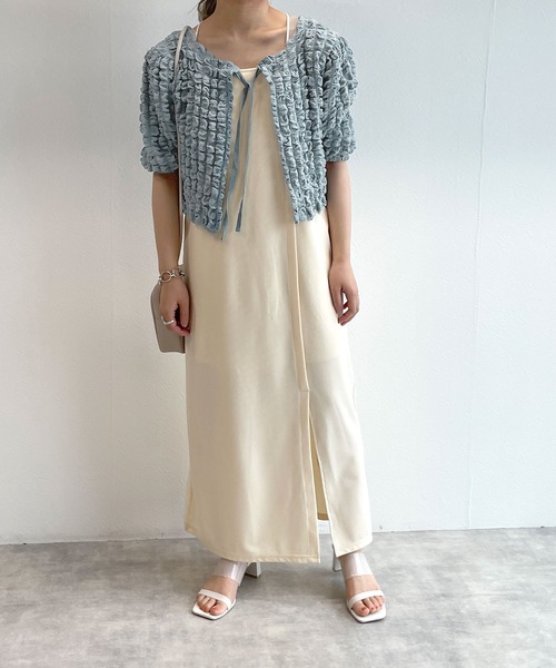 w closet(ダブルクローゼット)の「【2WAY】ポコポコリボンプルオーバー(シャツ/ブラウス・レディース・ブラック/ブラウン/アイボリー/サックスブルー系1・FREE)」の22枚目の写真