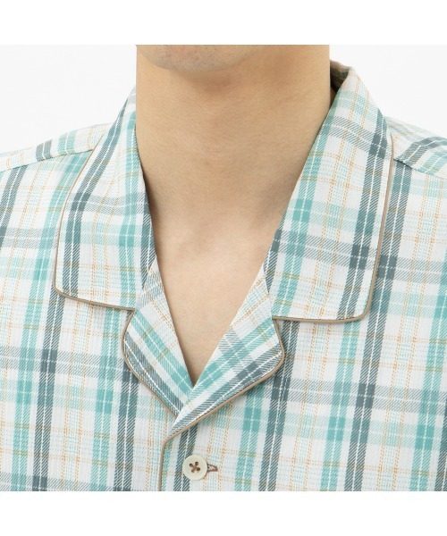 COMME CI COMME CA（コムシコムサ）の「COMME CI COMME CA/コムシコムサ　ルームウェア  綿100％ ファインクレープ　長袖長パンツ　セットアップ（ルームウェア/パジャマ・メンズ・グリーン/ブルー・LARGE/MEDIUM/X-LARGE）」の11枚目の写真