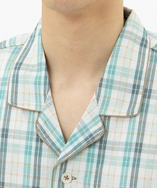 COMME CI COMME CA（コムシコムサ）の「COMME CI COMME CA/コムシコムサ　ルームウェア  綿100％ ファインクレープ　長袖長パンツ　セットアップ（ルームウェア/パジャマ・メンズ・グリーン/ブルー・LARGE/MEDIUM/X-LARGE）」の5枚目の写真