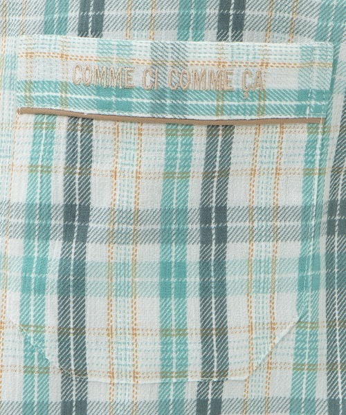 COMME CI COMME CA（コムシコムサ）の「COMME CI COMME CA/コムシコムサ　ルームウェア  綿100％ ファインクレープ　長袖長パンツ　セットアップ（ルームウェア/パジャマ・メンズ・グリーン/ブルー・LARGE/MEDIUM/X-LARGE）」の4枚目の写真