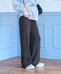 スムースニットストレートパンツ