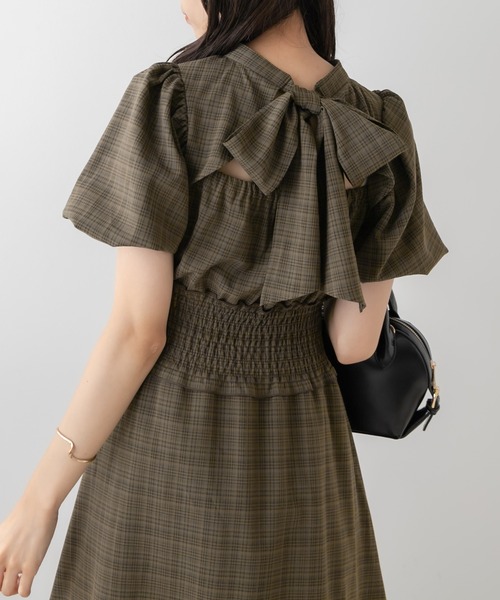 OLIVE des OLIVE ノースリーブシャツミニワンピース リボンボレロ OLIVE des OLIVE ノースリーブシャツミニワンピース 袖リボン