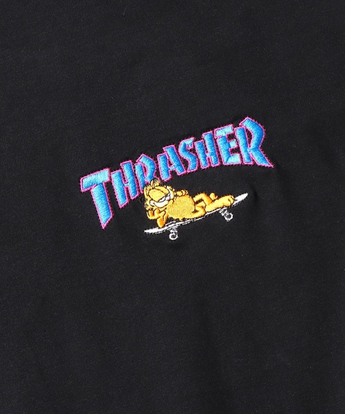 THRASHER(スラッシャー)の「THRASHER×GARFIELD/スラッシャー×ガーフィールド GARFIELD emb. ガーフィールド 半袖Tシャツ(Tシャツ/カットソー・メンズ・ホワイト/ブルー/ブラック・M/XL/L)」の4枚目の写真