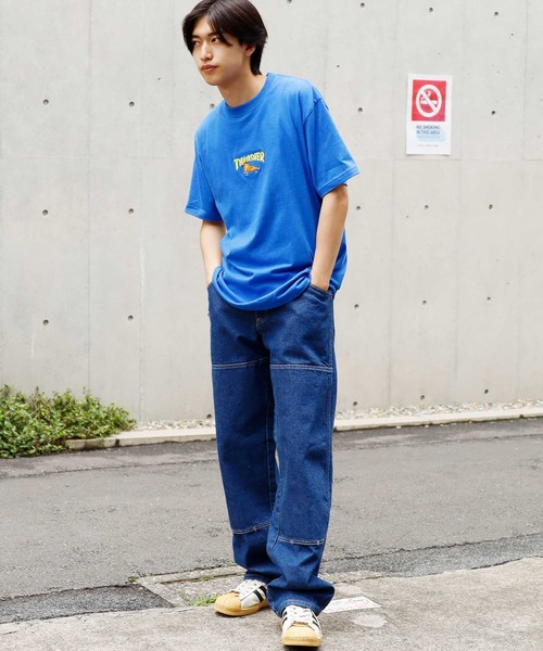 THRASHER(スラッシャー)の「THRASHER×GARFIELD/スラッシャー×ガーフィールド GARFIELD emb. ガーフィールド 半袖Tシャツ(Tシャツ/カットソー・メンズ・ホワイト/ブルー/ブラック・M/XL/L)」の13枚目の写真