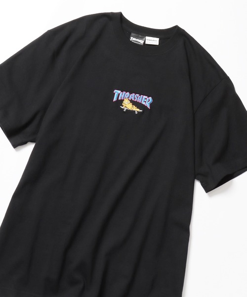 THRASHER(スラッシャー)の「THRASHER×GARFIELD/スラッシャー×ガーフィールド GARFIELD emb. ガーフィールド 半袖Tシャツ(Tシャツ/カットソー・メンズ・ホワイト/ブルー/ブラック・M/XL/L)」の8枚目の写真