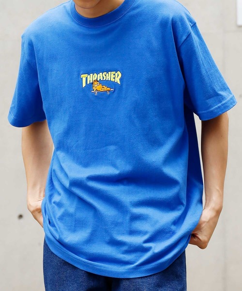 THRASHER(スラッシャー)の「THRASHER×GARFIELD/スラッシャー×ガーフィールド GARFIELD emb. ガーフィールド 半袖Tシャツ(Tシャツ/カットソー・メンズ・ホワイト/ブルー/ブラック・M/XL/L)」の20枚目の写真