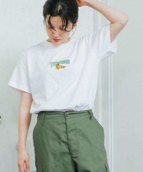 THRASHER(スラッシャー)の「THRASHER×GARFIELD/スラッシャー×ガーフィールド GARFIELD emb. ガーフィールド 半袖Tシャツ(Tシャツ/カットソー・メンズ・ホワイト/ブルー/ブラック・M/XL/L)」の22枚目の写真