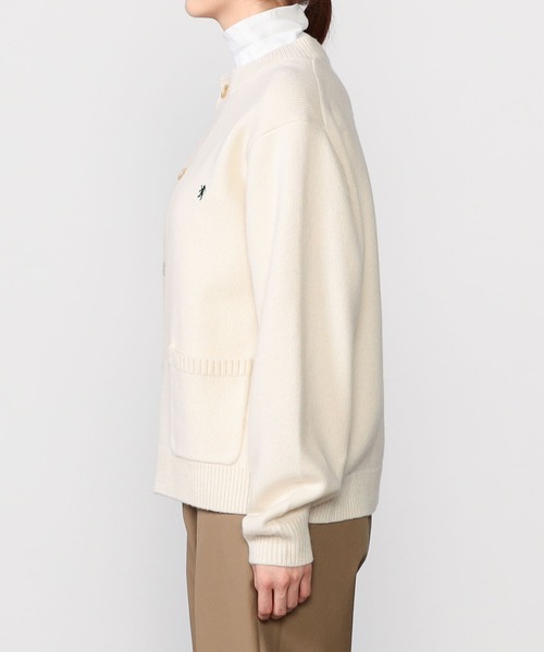 GYMPHLEX(ジムフレックス)の「Gymphlex | ウールカシミヤ クルーネックニットカーディガン WOMEN(カーディガン/ボレロ・レディース・ネイビー/レッド/アイボリー・14)」の9枚目の写真