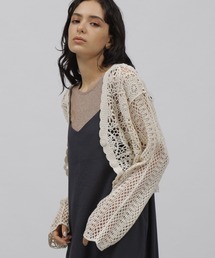 LAKOLE | モチーフレースショートカーディガン / 126939(カーディガン/ボレロ)