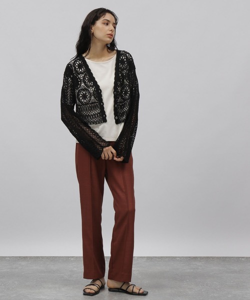 LAKOLE（ラコレ）の「モチーフレースショートカーディガン / 126939（カーディガン/ボレロ・レディース・ブラック/ナチュラル・SMALL/MEDIUM）」の14枚目の写真