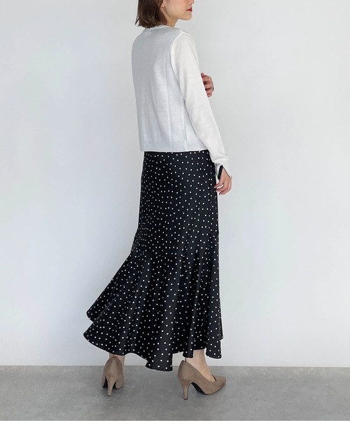 PICCIN（ピッチン）の「シェルボタンバイカラーカーディガン（カーディガン/ボレロ・レディース・ホワイト/ブラック/グレー/ブルー/サーモンピンク・M）」の12枚目の写真