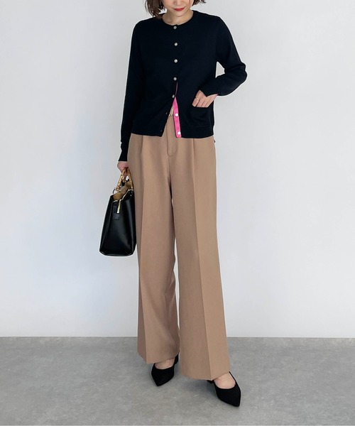 PICCIN（ピッチン）の「シェルボタンバイカラーカーディガン（カーディガン/ボレロ・レディース・ホワイト/ブラック/グレー/ブルー/サーモンピンク・M）」の21枚目の写真