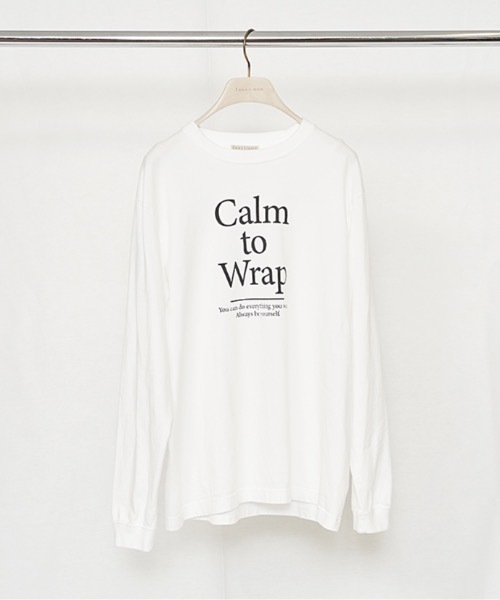EMMA LIMBER(エマリンバー)の「Calm Long Sleeve T-shirt(カームスリーブロングTシャツ)(Tシャツ/カットソー・レディース・オフホワイト/ブラウン・FREE)」の6枚目の写真
