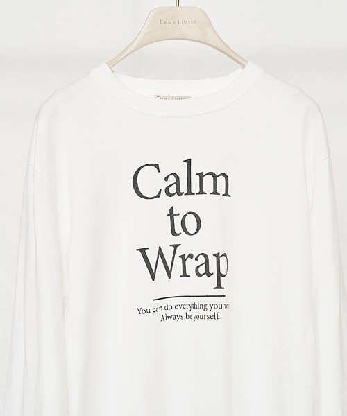 EMMA LIMBER(エマリンバー)の「Calm Long Sleeve T-shirt(カームスリーブロングTシャツ)(Tシャツ/カットソー・レディース・オフホワイト/ブラウン・FREE)」の5枚目の写真