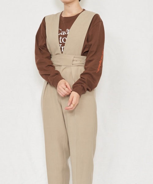 EMMA LIMBER(エマリンバー)の「Calm Long Sleeve T-shirt(カームスリーブロングTシャツ)(Tシャツ/カットソー・レディース・オフホワイト/ブラウン・FREE)」の3枚目の写真