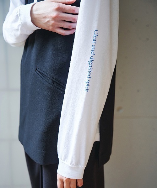 EMMA LIMBER(エマリンバー)の「Calm Long Sleeve T-shirt(カームスリーブロングTシャツ)(Tシャツ/カットソー・レディース・オフホワイト/ブラウン・FREE)」の12枚目の写真