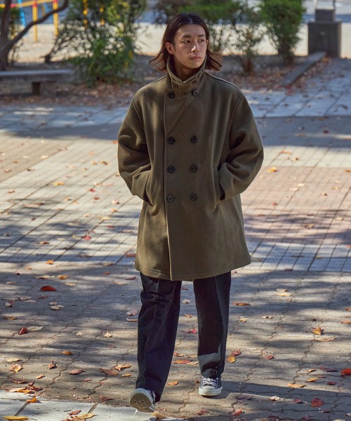 FIDELITY（フィデリティ）の「LOOSE 8B P-COAT / ルーズ 8B ピーコート（ピーコート・メンズ・オレンジ系その他/ベージュ/ブラック/カーキ・MEDIUM/LARGE/X-LARGE）」の17枚目の写真