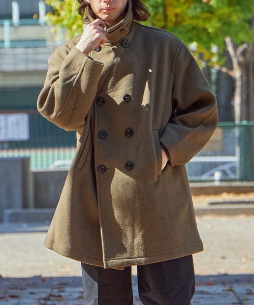 FIDELITY（フィデリティ）の「LOOSE 8B P-COAT / ルーズ 8B ピーコート（ピーコート・メンズ・オレンジ系その他/ベージュ/ブラック/カーキ・MEDIUM/LARGE/X-LARGE）」の19枚目の写真