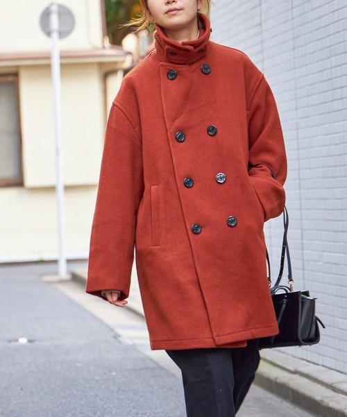 FIDELITY（フィデリティ）の「LOOSE 8B P-COAT / ルーズ 8B ピーコート（ピーコート・メンズ・オレンジ系その他/ベージュ/ブラック/カーキ・MEDIUM/LARGE/X-LARGE）」の22枚目の写真