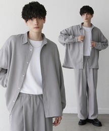 ASTRONOMY | 【セットアップ 2点セット】 ドルマン長袖シャツ＆バギータックワイドスラックス(セットアップ)