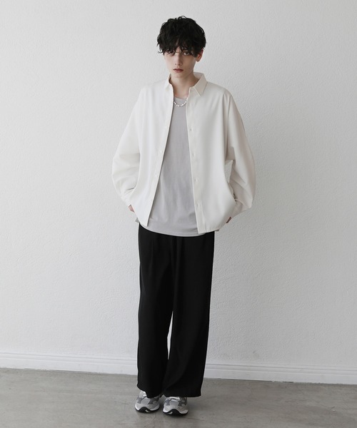 ASTRONOMY（アストロノミー）の「ドルマン長袖シャツ ＆ バギータックワイドスラックス（セットアップ・メンズ・ホワイト/ブラウン/ブルー/ホワイト系/チャコール/ブラック/グレー/ブラック系・S/XL/L/M）」の19枚目の写真