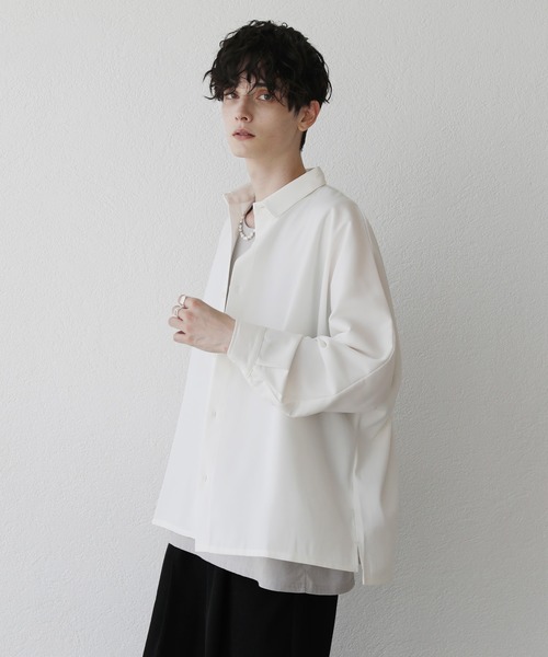 ASTRONOMY（アストロノミー）の「ドルマン長袖シャツ ＆ バギータックワイドスラックス（セットアップ・メンズ・ホワイト/ブラウン/ブルー/ホワイト系/チャコール/ブラック/グレー/ブラック系・S/XL/L/M）」の21枚目の写真