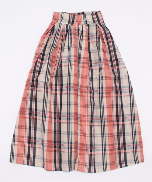 ADIRA（アディラ）の「メモリータフタチェックロングスカート（スカート・レディース・オレンジ/グリーン・MEDIUM）」の7枚目の写真