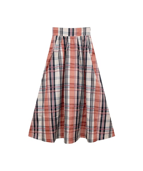 ADIRA（アディラ）の「メモリータフタチェックロングスカート（スカート・レディース・オレンジ/グリーン・MEDIUM）」の18枚目の写真