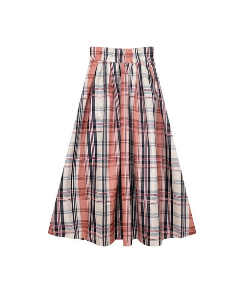 ADIRA（アディラ）の「メモリータフタチェックロングスカート（スカート・レディース・オレンジ/グリーン・MEDIUM）」の19枚目の写真