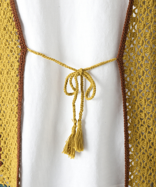 JOURNAL STANDARD（ジャーナルスタンダード）の「クロシェ編み カーディガン（カーディガン/ボレロ・メンズ・アイボリー/マスタード/ブラック系その他/コバルトブルー・MEDIUM/LARGE）」の20枚目の写真