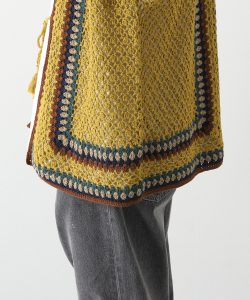 JOURNAL STANDARD（ジャーナルスタンダード）の「クロシェ編み カーディガン（カーディガン/ボレロ・メンズ・アイボリー/マスタード/ブラック系その他/コバルトブルー・MEDIUM/LARGE）」の21枚目の写真