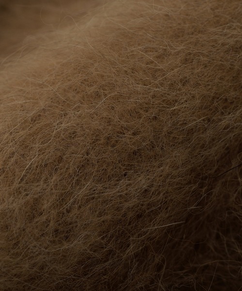 RIVE DROITE(リヴドロワ)の「思わず触れたくなる、柔らかな質感/ファーヤーンロングカーデ(カーディガン/ボレロ・レディース・バイオレット/キャメル・FREE)」の16枚目の写真