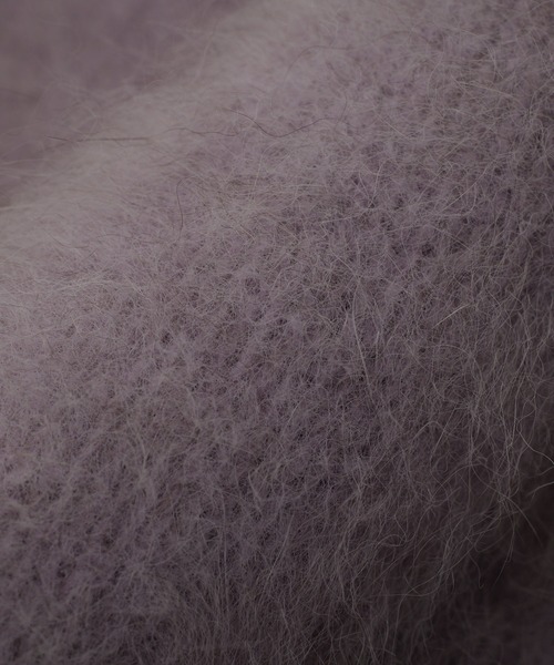 RIVE DROITE(リヴドロワ)の「思わず触れたくなる、柔らかな質感/ファーヤーンロングカーデ(カーディガン/ボレロ・レディース・バイオレット/キャメル・FREE)」の5枚目の写真