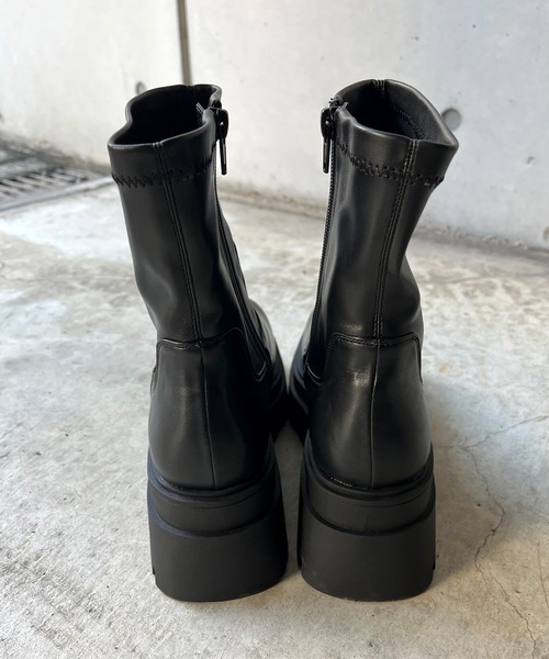 prose verse（プロズヴェール）の「トラックソールストレッチショートブーツ（ブーツ・レディース・ブラック/ブラック系その他・LARGE/X-LARGE/SMALL/MEDIUM）」の10枚目の写真