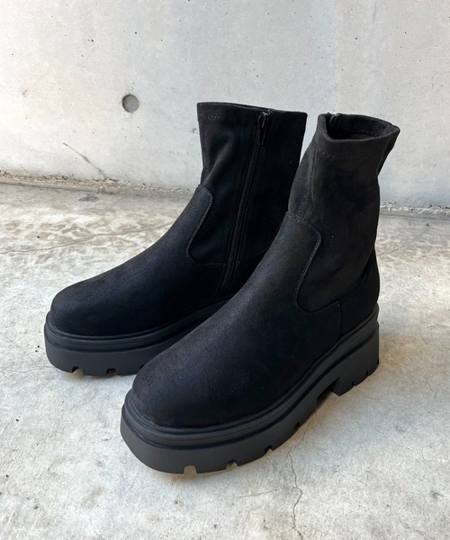 prose verse（プロズヴェール）の「トラックソールストレッチショートブーツ（ブーツ・レディース・ブラック/ブラック系その他・LARGE/X-LARGE/SMALL/MEDIUM）」の18枚目の写真