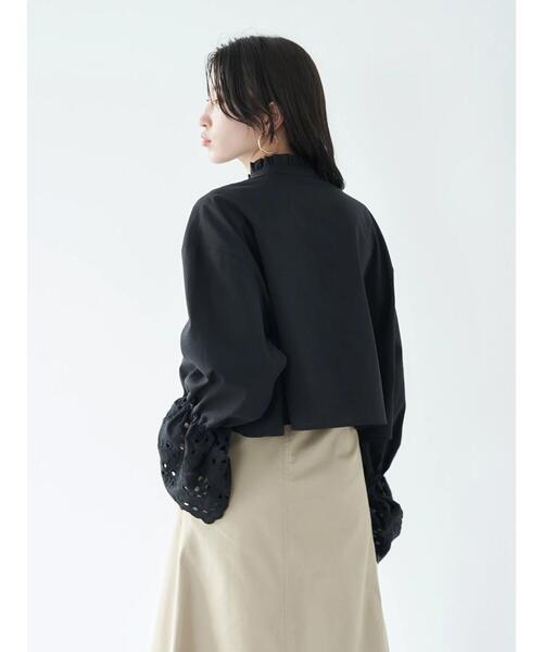 earth music&ecology（アースミュージックアンドエコロジー）の「袖レースショートシャツブラウス（シャツ/ブラウス・レディース・ブラック/ベージュ/オフホワイト・FREE）」の15枚目の写真