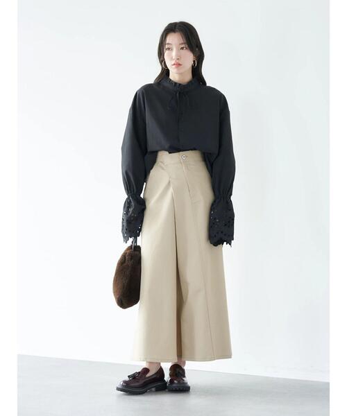 earth music&ecology（アースミュージックアンドエコロジー）の「袖レースショートシャツブラウス（シャツ/ブラウス・レディース・ブラック/ベージュ/オフホワイト・FREE）」の16枚目の写真