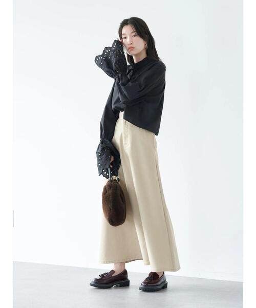 earth music&ecology（アースミュージックアンドエコロジー）の「袖レースショートシャツブラウス（シャツ/ブラウス・レディース・ブラック/ベージュ/オフホワイト・FREE）」の17枚目の写真