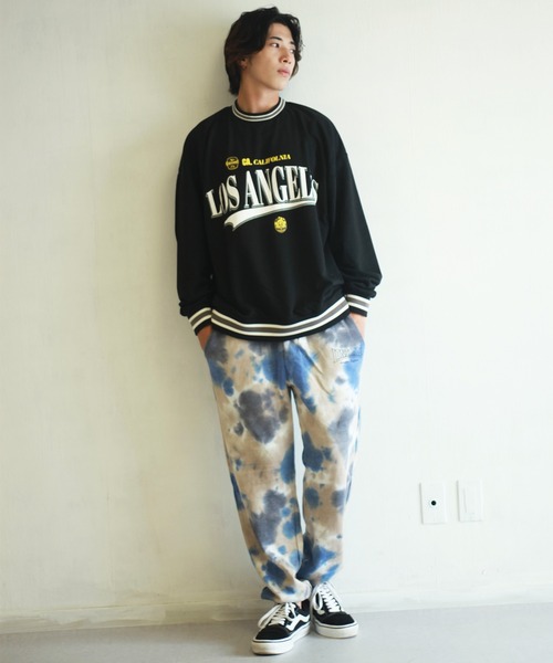 LONSDALE（ロンズデール）の「LONSDALE タイダイ柄 スウェットパンツ（スウェットパンツ・メンズ・ベージュ/チャコール・LL/M/L）」の15枚目の写真