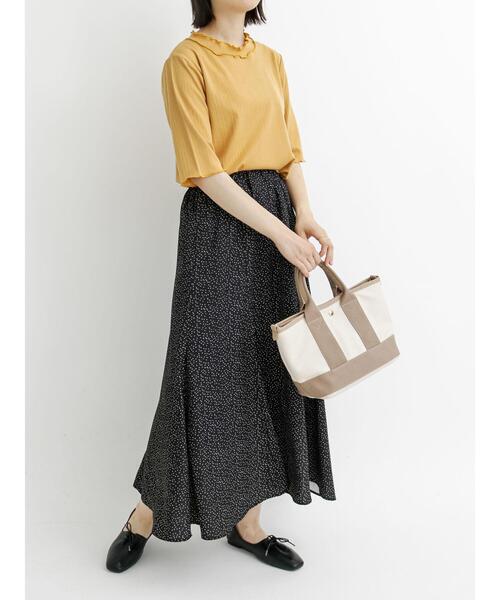 Samansa Mos2 blue(サマンサモスモスブルー)の「合皮ヨコナガ2WAYトート(ハンドバッグ・レディース・ブラック/グレー/キナリ・フリ-)」の11枚目の写真