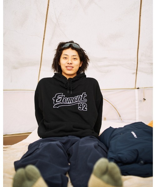 ELEMENT（エレメント）の「ELEMENT メンズ MOOKIE92 HOOD パーカー 【2022年秋冬モデル】/エレメントプルオーバーパーカー（パーカー・メンズ・ブラック/ダークグリーン/ベージュ・MEDIUM/LARGE/X-LARGE）」の2枚目の写真