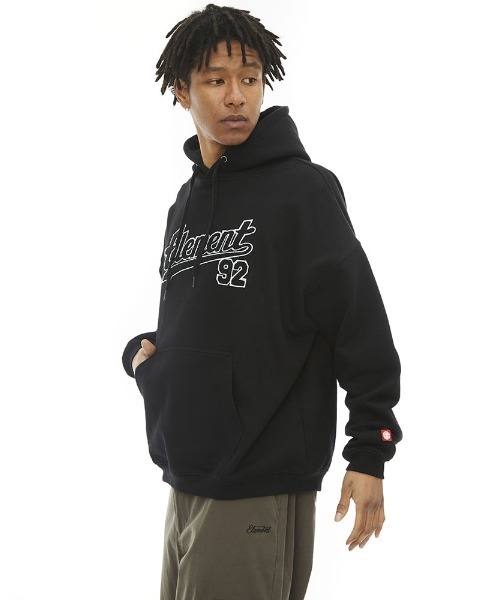 ELEMENT（エレメント）の「ELEMENT メンズ MOOKIE92 HOOD パーカー 【2022年秋冬モデル】/エレメントプルオーバーパーカー（パーカー・メンズ・ブラック/ダークグリーン/ベージュ・MEDIUM/LARGE/X-LARGE）」の8枚目の写真