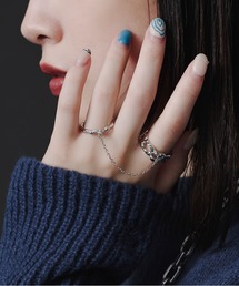 Ellno Loset | ツーフィンガーチェーンリング(リング)