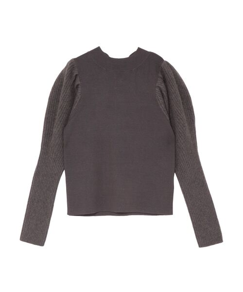 LAGUNAMOON（ラグナムーン）の「ラクーンボリュームスリーブニットプルオーバー（ニット/セーター・レディース・アイボリー/チャコールグレー/ラベンダー・FREE）」の14枚目の写真