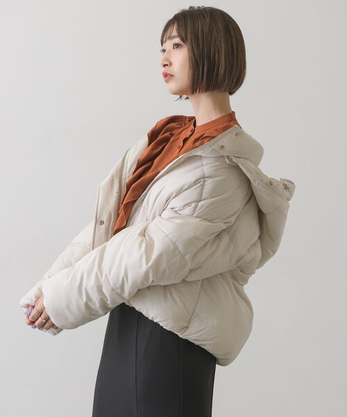 RETRO GIRL（レトロガール）の「2WAYファイバーダウン（ダウンジャケット/コート・レディース・ブラウン/ブルー/ナチュラル/ブラック・FREE）」の3枚目の写真