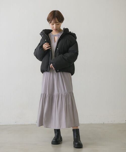 RETRO GIRL（レトロガール）の「2WAYファイバーダウン（ダウンジャケット/コート・レディース・ブラウン/ブルー/ナチュラル/ブラック・FREE）」の7枚目の写真