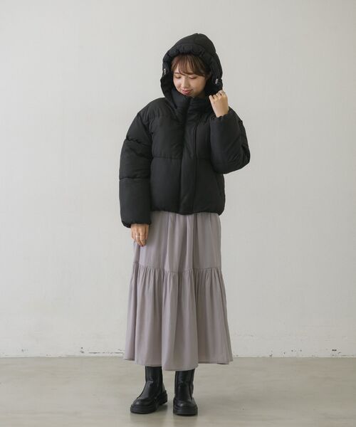 RETRO GIRL（レトロガール）の「2WAYファイバーダウン（ダウンジャケット/コート・レディース・ブラウン/ブルー/ナチュラル/ブラック・FREE）」の17枚目の写真